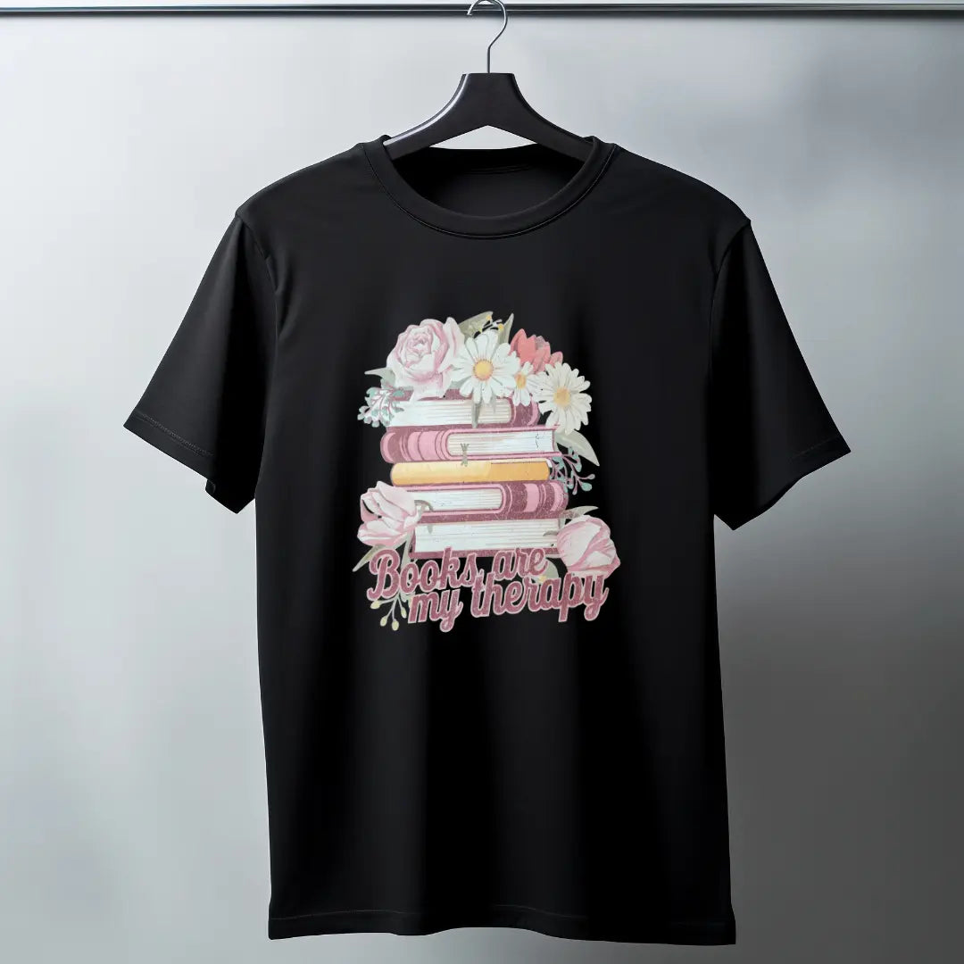Books Are My Therapy Purple Turtle Tees